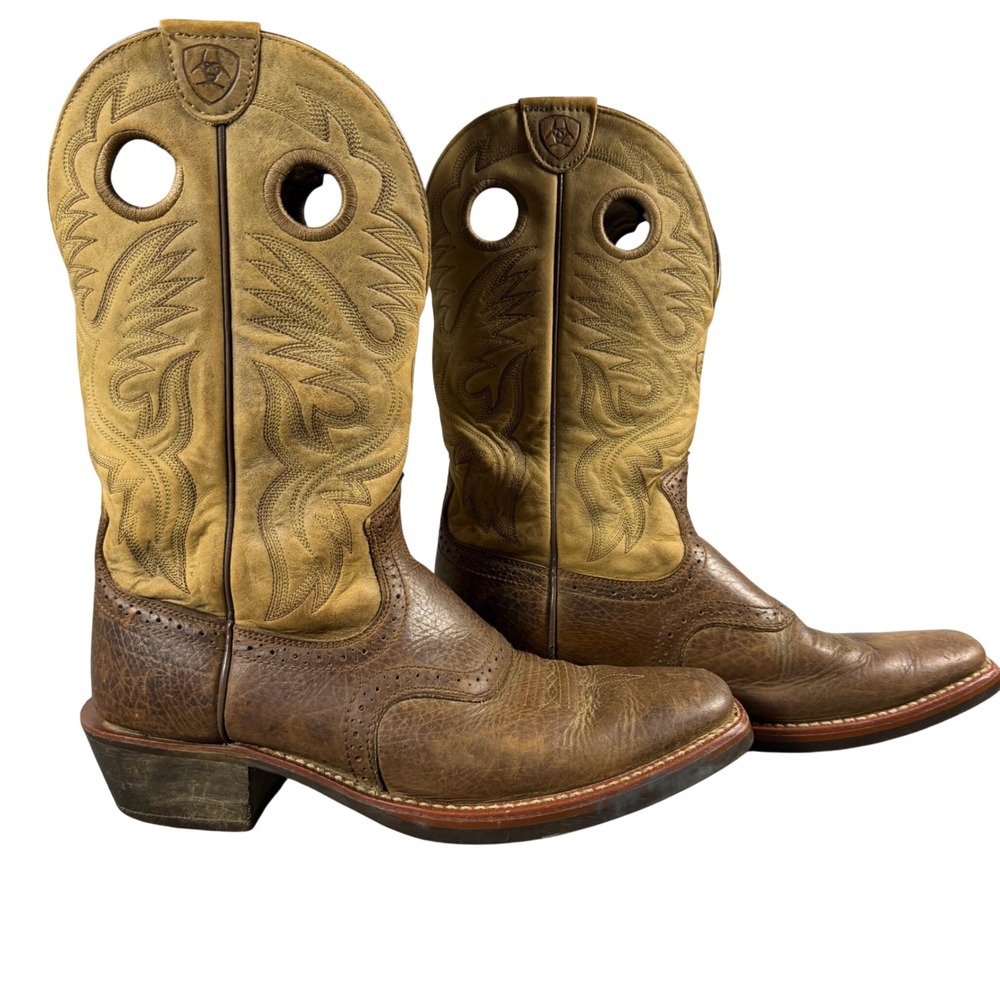 Ariat Heritage Roughstock Brown Leather Western Cowboy Boots 10002230 Mens 10D